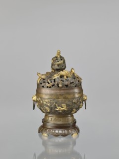 Censer with a cover on a base, maker, Qing style, Chinese art, Chinese culture; ceremonial/ritual