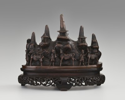 Brush stand on base, Chinese, Qing dynasty 1644–1911, 19th century. Materials: painting implements;