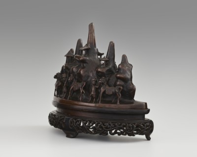 Brush stand on base, Chinese, Qing dynasty 1644–1911, 19th century. Materials: painting implements;