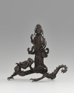 Guanyin on a dragon;, Chinese; Qing dynasty 1644–1911, 18th century; sculpture, figurine; materials