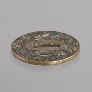 Crossguard tsuba, gift, Japanese, Edo period 1603–1868, 17th century. Round tsuba maru gata with