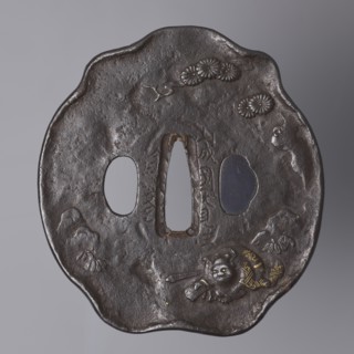 Crossguard tsuba, Kaneie role classification of creator, school craftsman author; Japanese art;