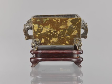 Censer on base, Chinese, Qing dynasty 1644–1911, 18th century. Ceremonial vessel censer with lions