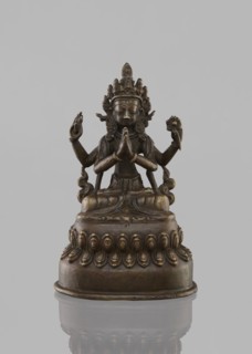 Bodhisattva Avalokiteshvara Sadaskari, 18th–19th century, Nepal. Sculpture/figurine/cult object,