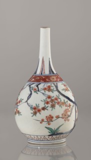Bottle, Japanese, Edo 1603–1868, early 18th century. Porcelain sake bottle decorated in the