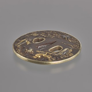 Crossguard tsuba, Sôten,  school author, Kitagawa, Sôten, / personal slogans /, Japanese art,