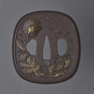 Crossguard tsuba, Tôryûsai school; 19th century Edo period, 1603–1868, Japan. Tsuba in the shape of