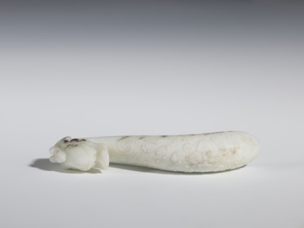 Belt clasp, ruyi auspicious scepter and dragons iconography, Chinese, Qing dynasty 1644–1911,