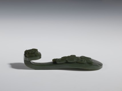 Belt clasp, Chinese, lizards zool., ruyi auspicious scepter iconographic, Immortals iconographic,