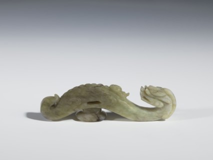 Belt clasp; maker, Chinese; dragons iconography; Qing dynasty 1644–1911; 19th century; carved in