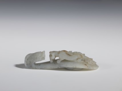 Belt clasp, purchase provenance. Chinese, Qing 1644–1911, 18th–19th century. Material: mossy