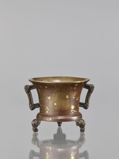 Censer, Chinese, Qing 1644–1911, 18th century, China; ceremonial/ritual bronze vessel with