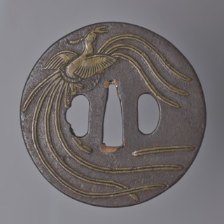 Crossguard tsuba, Japanese, Edo period 17th–18th century. Round tsuba maru gata with a slightly