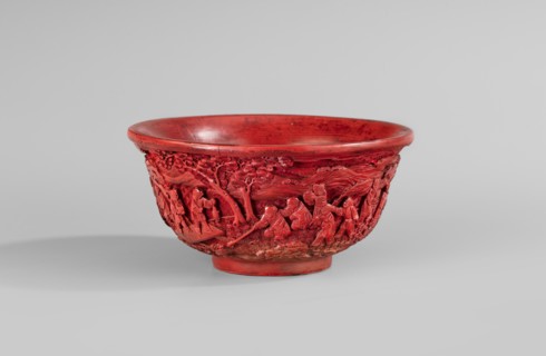 Bowl, figural scenes, Chinese art, landscape motifs, Chinese culture, Qing style, Qing 1644–1911,