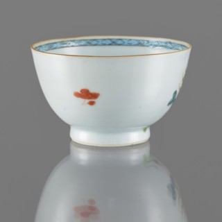 Bowl, Porcelain bowl with spherical form; white, transparent glaze with a bluish tint. Decoration