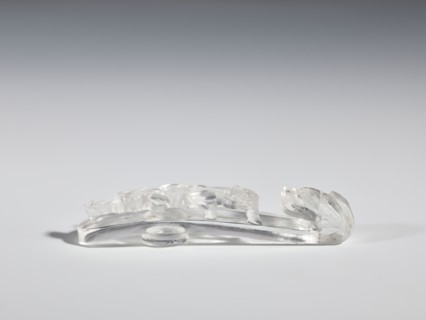 Belt clasp, Chinese; Qing 1644–1911; 17th–19th century. Material: rock crystal with inclusions.