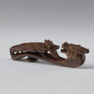 Belt clasp, maker, Chinese; 19th century Qing, 1644–1911. Materials and technique: full-sculpture