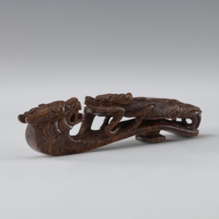 Belt clasp, Chinese; Qing dynasty 1644–1911, 19th century. Materials/technique: full-sculpture