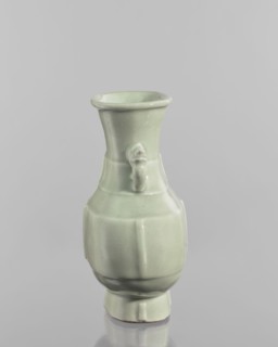 Vase, celadon glazed ceramic, Chinese, Qing dynasty, Qianlong period/style 1736–1795. Decoration
