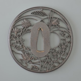 Crossguard tsuba, Akasaka role classification of creator, school author; Japanese; Edo period