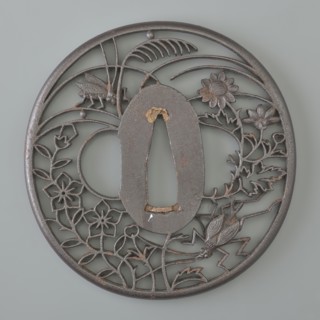 Crossguard tsuba, Akasaka role classification of creator, school author. Japanese, Edo period