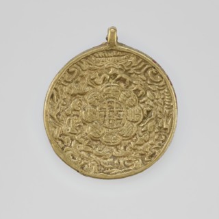 Amulet, 19th–20th century, Tibet; Tibetan Buddhist art; amulet with figural decorations;