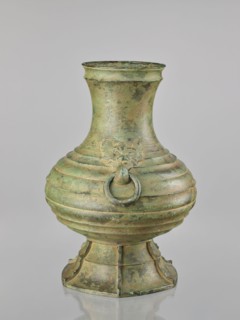 Hu-type vessel hu, bronze wine vessel, Japanese, Meiji–Taisho period, 1st half of the 20th century;