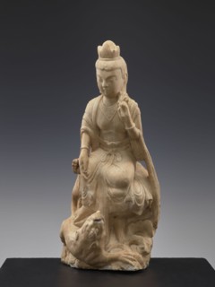 Guanyin with qilin, Chinese, Qing dynasty 1644–1911, 19th century, Chinese Buddhism iconography