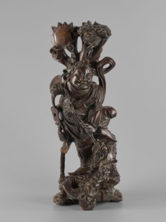 Mythical figure, unknown sculptor; Chinese and Japanese art; pine trees; mythology; beasts fantasy;