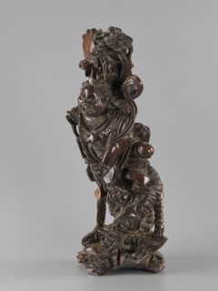 Mythical figure, unknown sculptor, Chinese and Japanese art; pine trees; mythology; fantasy beasts;