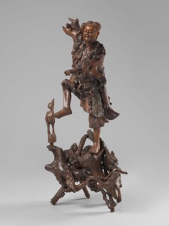 Dancing with a bird; unknown creator sculptor; sculptural work; figurative motifs of birds and