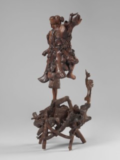 Dancing with a bird, unknown sculptor, 19th century, China; sculpture, height 77 cm; subject: dance