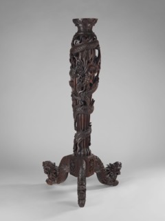 Pedestal, Chinese, Qing 1644–1911, 17th–19th century. Sculpture, height 128 cm. Portrays a dragon