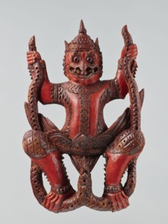 Demon with snakes - wall sculpture, unknown sculptor, gift; snakes; art of Southeast Asia;