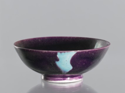 Bowl, gift, vessel; ceramics, Qing dynasty 1644–1911, 18th–19th century, China; purple glaze with