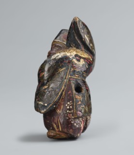 Netsuke in the shape of a sanbasô dancer, Japanese, Edo period 18th century, netsuke figurine