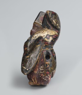 Netsuke in the shape of a sanbasô dancer, Japanese, Edo period 18th century, netsuke figurine