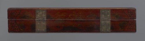 Box, gift; Chinese art, Qing 1644–1911 style, early 20th century, China. Lacquer container with