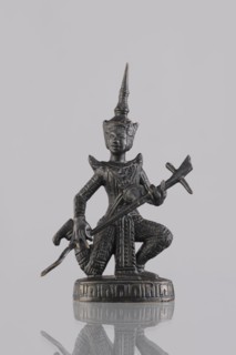 Musician figurine, Southeast Asian art, Southeast Asia culture, musicians, headgear, 1st half of