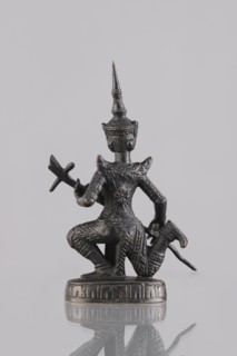 Musician figurine, Southeast Asian art, Southeast Asia culture, musicians, headgear, 1st half of