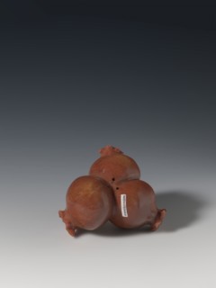 Three connected pomegranates fragment of a whole., Chinese; Qing dynasty 1644–1911. Object in the