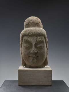 Head of Buddha, unknown sculptor; Chinese; Song-style sculpture; materials: sculpture; date: Song