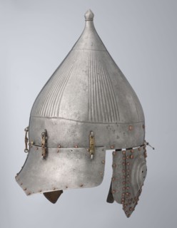 Helmet, Ottoman dynasty 1299–1922, Turkish, Islamic art; 16th century, Turkey. Militaria headgear