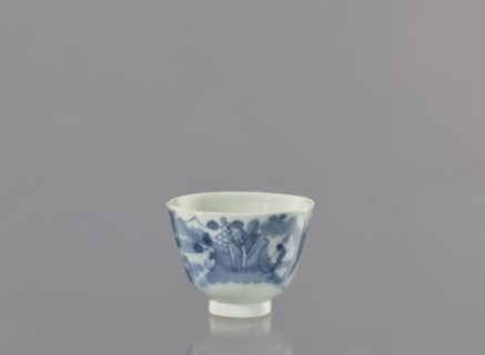 Bowl, Japanese, ceramics, bowl with landscape motifs, ca. 1750–1800, Japan, vessel; height 6.3 cm,