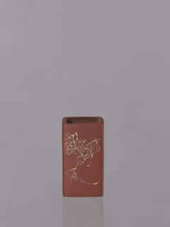 Vessel, Japanese art, Japanese culture, engraved decorations, ceramics, flowers iconography,