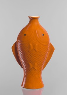 Vase in the shape of two fish; creator, Chinese; Qing dynasty 1644–1911; ceramics; decorative