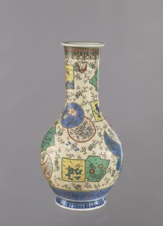 Vase, Japanese, Meiji 1868–1912, ca. 1870–1880; colored porcelain with cloisonné enamel; decorated
