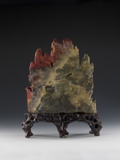 Mountain Landscape with Architecture on a Base - Bas-relief. Chinese; Qing dynasty 1644–1911.