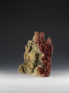 Mountain landscape with architecture on a base — bas-relief. Unknown craftsman. Chinese, Qing