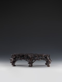 Mountain Landscape with Architecture on a Base - Bas-Relief, Chinese, Qing 1644–1911, mid-19th